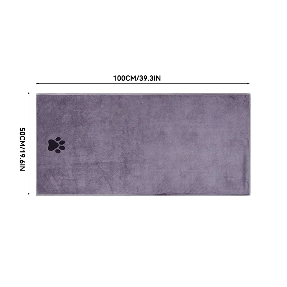 Microfiber Pet Bath Towel, Soft Super Absorbent Quick Dry Towel for Dogs Cats, 2 Sizes Available, Pet Grooming Supplies