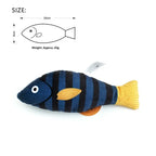 Realistic Catnip & Silvervine Plush Fish Kicker Toy — Interactive Wand & Chew-Resistant Cat Toy