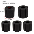 Black Bio Sponge Aquarium Filter (Air Pump Driven, Corner Skimmer, Biochemical Media)
