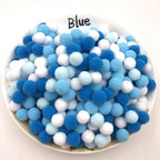 Colorful Plush Cat Puff Ball Toys — Soft Stretch Interactive Chew & Play Balls for Cats