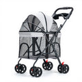 NCIPET Outdoor Waterproof Foldable Lightweight Adjustable 4-Wheel Separable Pet Stroller for Small Dogs with Detachable Trolley