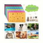 Quick-Dry Pet Towels for Medium Dogs - Soft, Absorbent Polyester with Fun Paw Print Design, Ideal for Bathing and Grooming