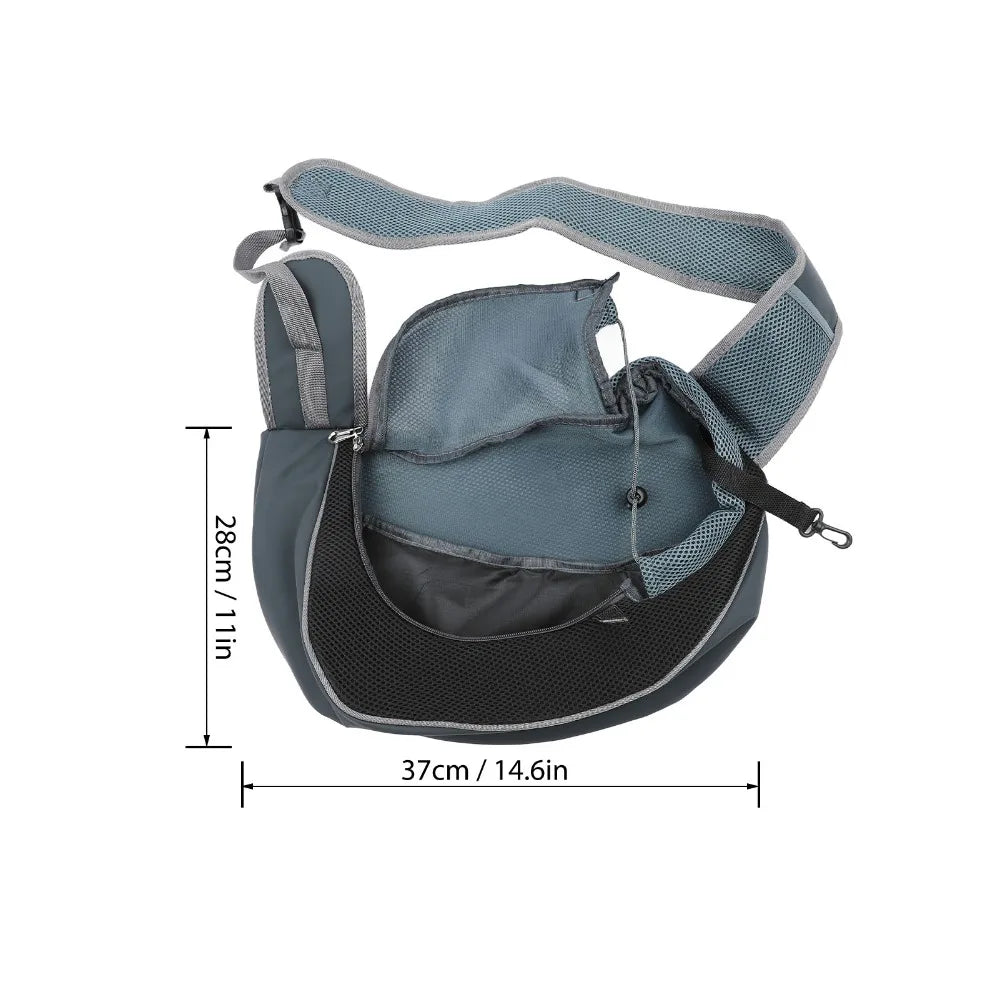 Breathable Mesh Pet Sling Carrier (Single Shoulder, Large Capacity)