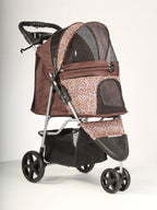 High Quality Folding Luxury Pet Stroller With 3 Wheels Outdoor Walking Travel Easy Foldable Trolley For Cats Dogs