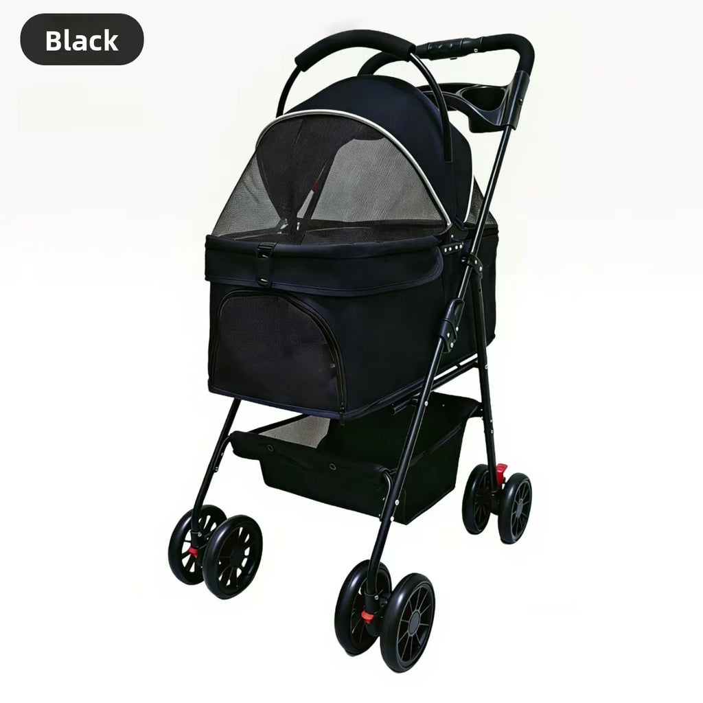 Pet Stroller Small Medium Cat Dog Travel Lightweight Detachable Washable Wholesale Pet Stoller Trolley for Dog Dog Trolley