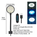 USB LED Aquarium Clip Lamp (5V, 5W/7W, Fish Tank Lighting, Flexible Neck)