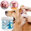 Pet Ear Cleaning Finger Wipes, 50 Pieces - Gentle Daily Cleaning Wipes, Suitable for Dog, Cat, and Rabbit Ear Care, Soft Finger Sleeve Design, Helps Keep Pet Ears Clean and Fresh, Suitable for Households with Multiple Pets