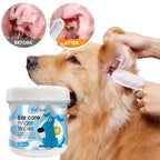 Pet Ear Cleaning Finger Wipes, 50 Pieces - Gentle Daily Cleaning Wipes, Suitable for Dog, Cat, and Rabbit Ear Care, Soft Finger Sleeve Design, Helps Keep Pet Ears Clean and Fresh, Suitable for Households with Multiple Pets