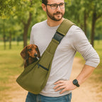 Double Sided Pet Carrier Bags Adjustable Strap Comfortable Pet Messenger Bag with Safety Harness Large Capacity Pet Shoulder Bag