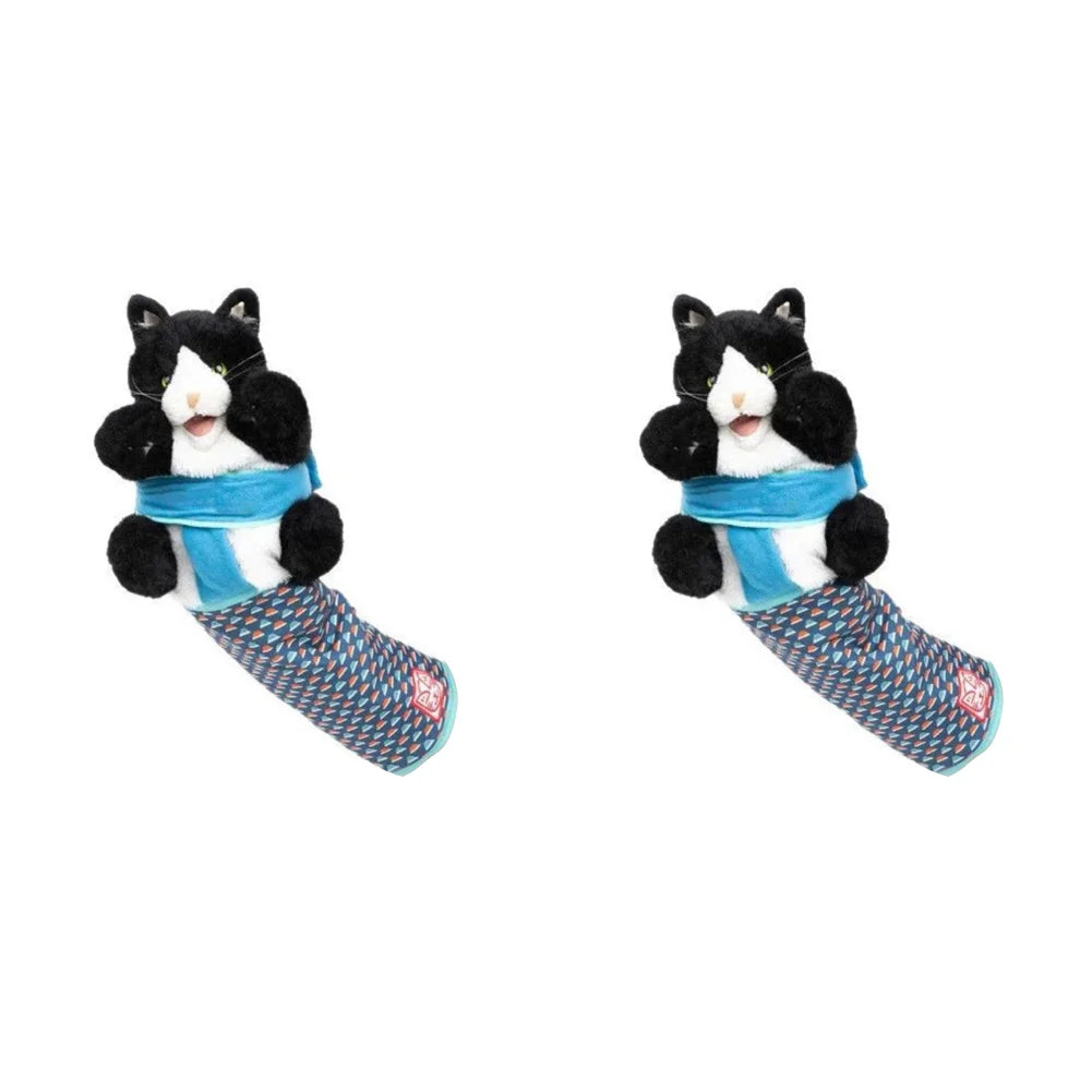 Cat & Dog Wrestling Hand Puppet Glove Toy — Padded Interactive Play Puppet