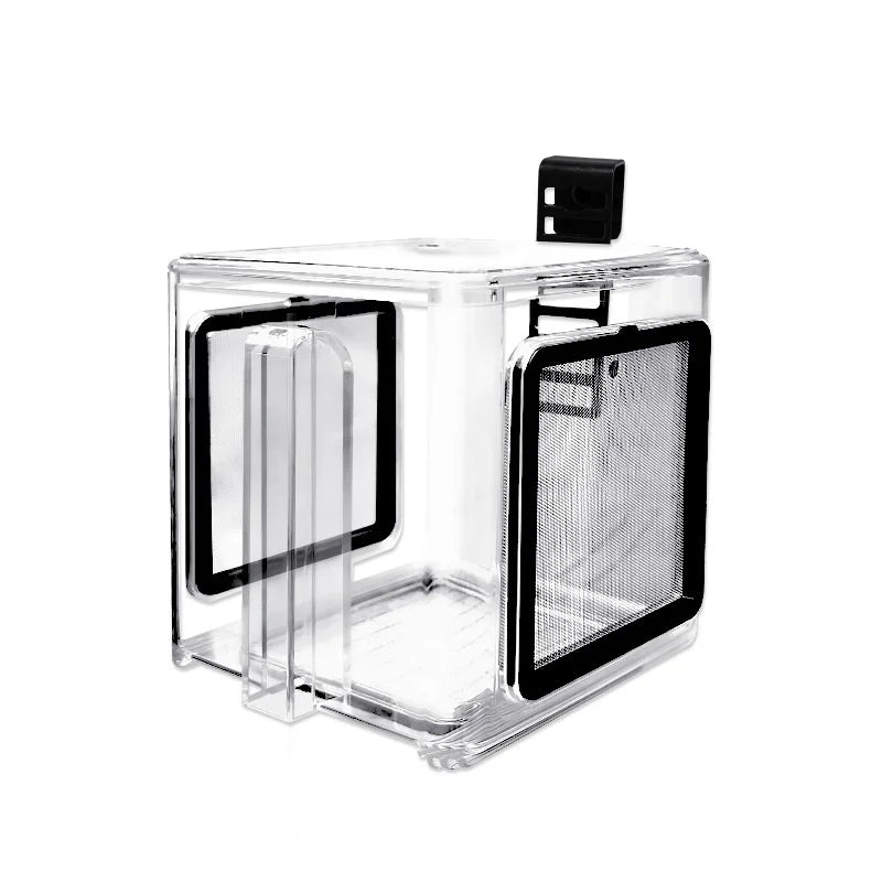 Acrylic Aquarium Isolation Breeding Box (Stainless Steel Mesh, Fish Tank Divider)