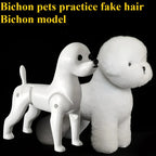 Bichon Grooming Practice Model with Simulation Wig