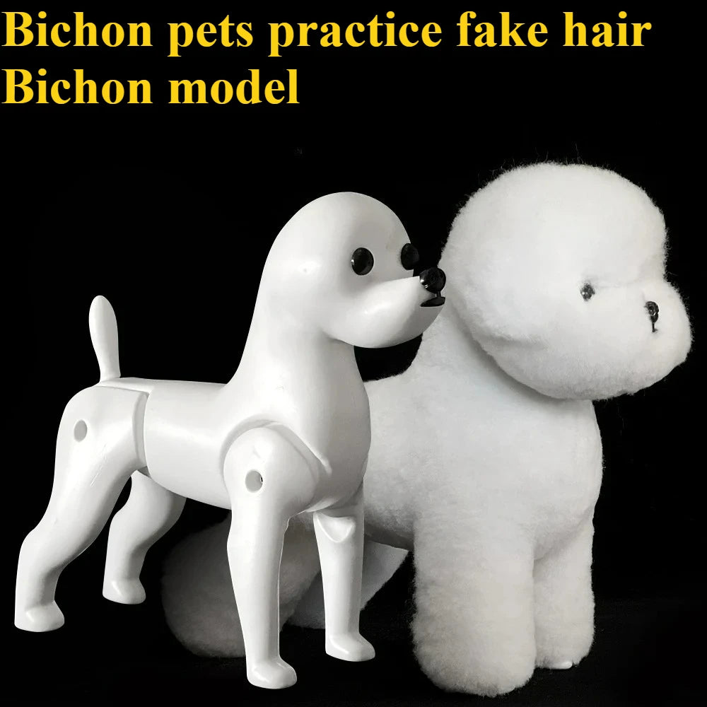 Bichon Grooming Practice Model with Simulation Wig