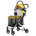 Pet Stroller Double Deck, Shock Absorbing Design for Dogs and Cats, Outdoor Multi-Pet Travel Carrier, Durable and Comfortable
