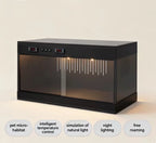 Reptile Lounge Habitat with Glass Sliding Door and Intelligent Thermostat 80*40*40cm Reptile Breeding Box LCD Reptile Pet  Box
