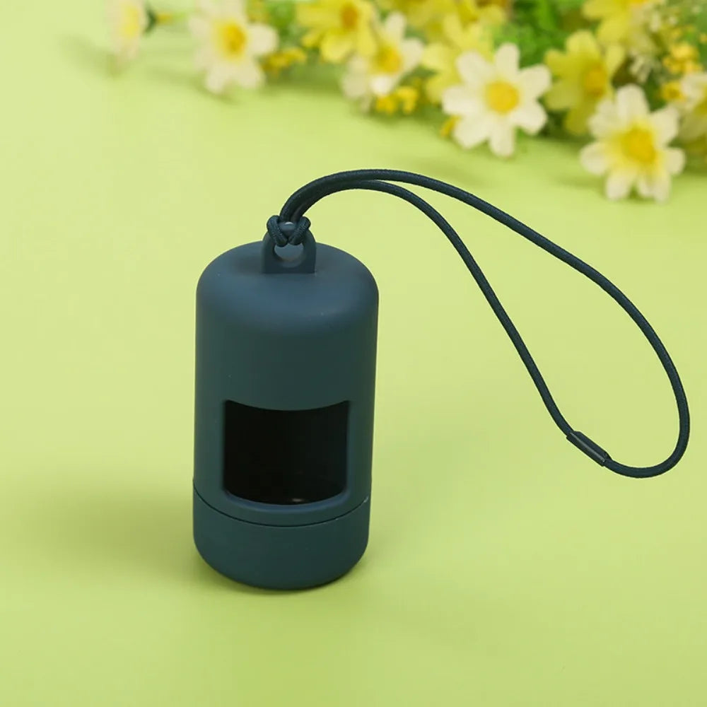 Portable Plastic Dog Poop Bag Carrier Candy Color with Hanging Rope Dog Poop Bag Holder Dogs Waste Bags Dispenser Travel