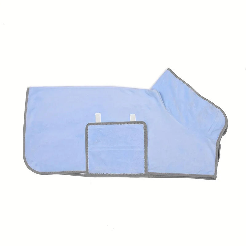 Super Absorbent Microfiber Pet Bathrobe Quick-Drying Soft Comfortable Towel Drying Robe Adjustable Hook And Loop Pet Supplies