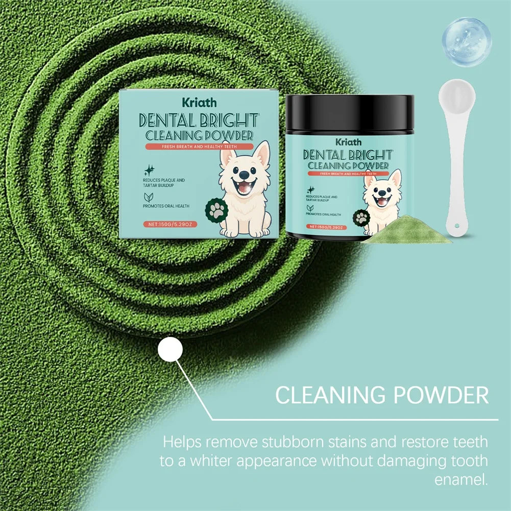 Dog Dentals Care Powder Plaque And Tartar Pet Tooth Whitening Powder Freshens Dog Breath Instantly Post-Meal Teeth Cleaning
﻿