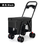 All-Terrain Pet Stroller for 2 Small Dogs/Catsfor Medium Dogs Up To 30 Lbs  Foldable Pet Pram with Storage Basket CupHolder Pets