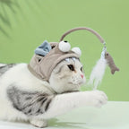 Adjustable Cat Headwear Teaser Toy — Interactive Cosplay Accessory for Endless Fun