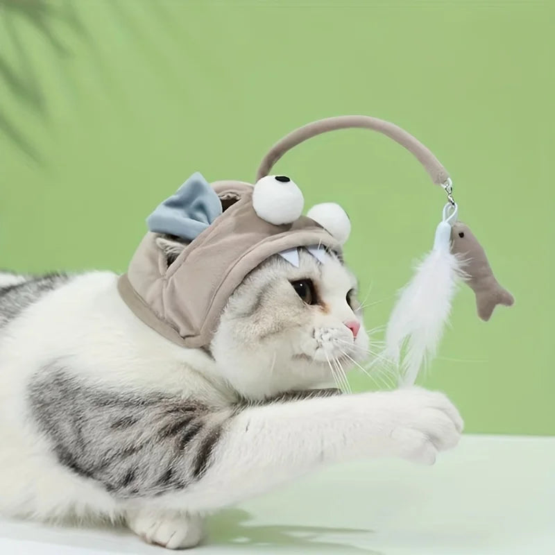 Adjustable Cat Headwear Teaser Toy — Interactive Cosplay Accessory for Endless Fun
