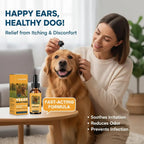 60ml Pet Ear Drops Dissolve Ear Wax Odor Remover Anti Itching Natural Non Irritating Hypoallergenic Ear Cleaner For Dogs