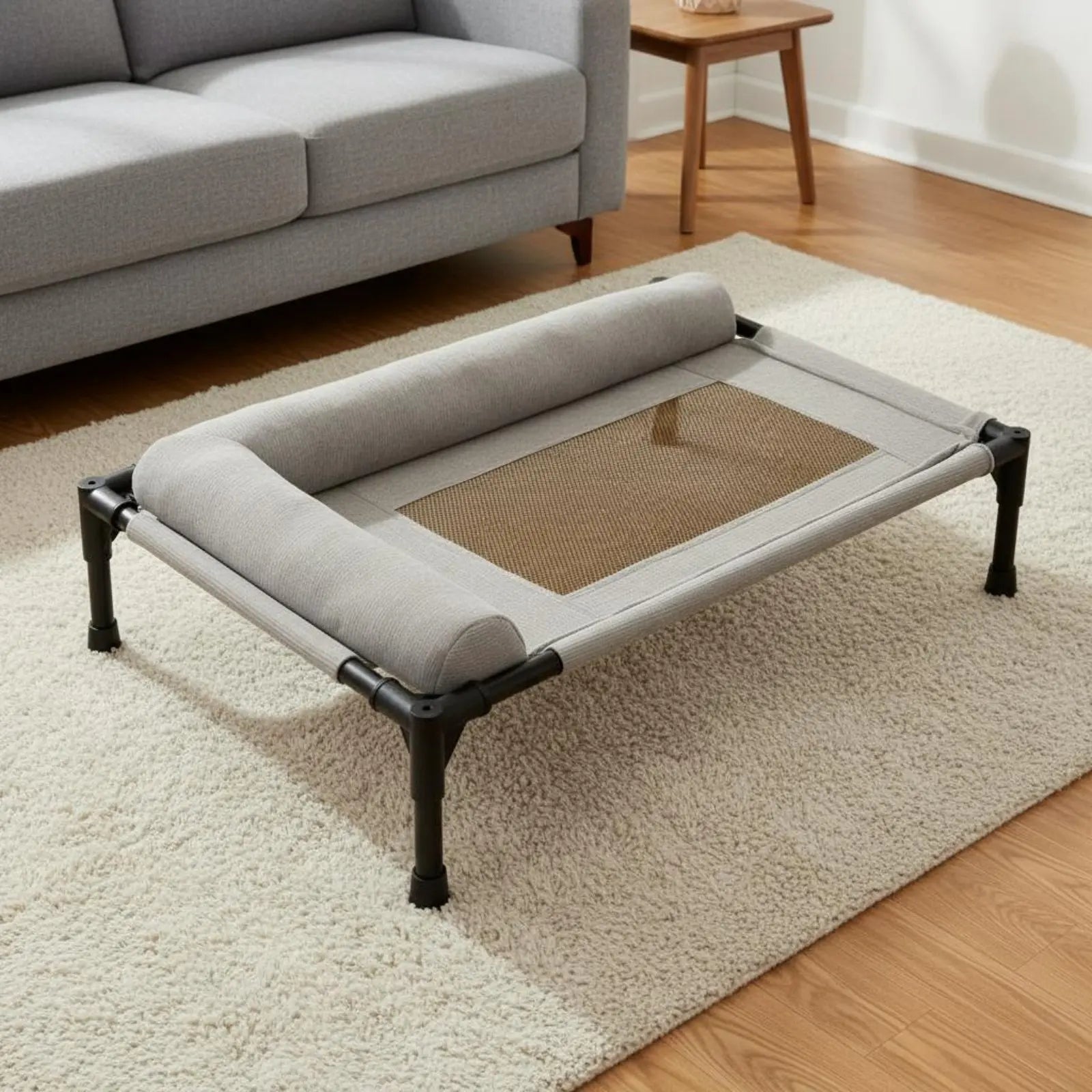 Elevated All-Season Pet Cot with Pillow Support (Travel-Friendly)