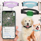 Battery-Operated GPS Dog Collar Tracker for iOS - Adjustable Anti-Loss Movement Alert for Cats & Dogs