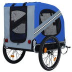 2-in-1 Bike Trailer & Push Cart for Pets - All-Terrain Pet Carrier & Durable Steel Frame, 66LB Capacity for Cycling, Camping
