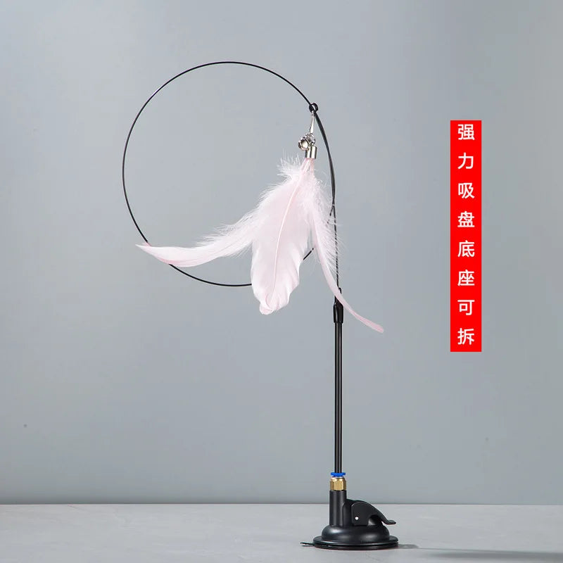 Hanging Telescoping Feather Rope Cat Toy — Simulation Scratch & Play Interactive Kitten Toy