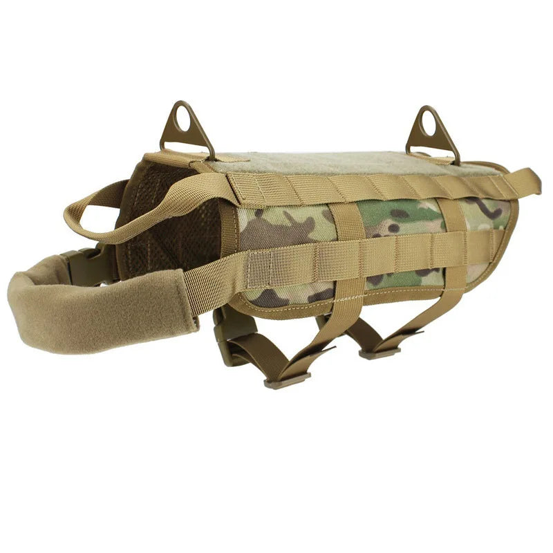 Tactical Camouflage Dog Vest Large Dog Outdoor Training Chest And Back Set Explosive Charge Leash Military Police Dog Equipment