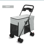 Large Dog Pet Stroller Foldable Multifunctional Outdoor All Terrain Portable Travel Carrier Dog Stroller Cat Stroller Dog Cart