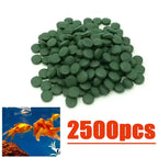 100-3000pc High Purity Spirulina Tablets Spiral Seaweed Enrichment Favorite Pets Food Fish Crystal Red Shrimp Fish Food Aquarium