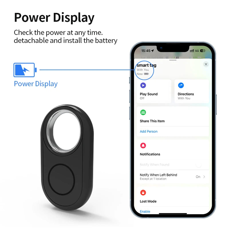 Apple Find My Compatible Collar Attachment Smart Tracker Tag - Bluetooth Real-Time Sound Positioning for Pets
