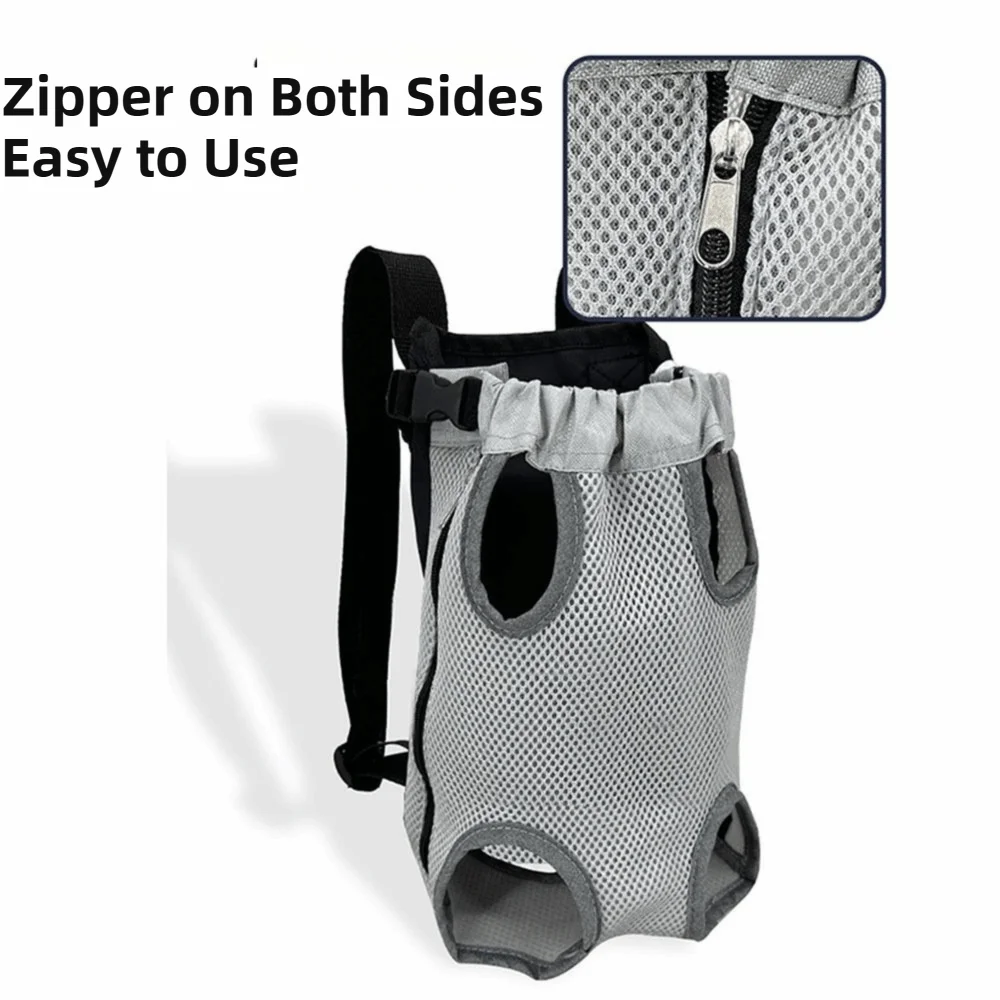 Breathable Mesh Pet Front Carrier Backpack (Double Shoulder, Lightweight)