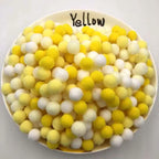 Colorful Plush Cat Puff Ball Toys — Soft Stretch Interactive Chew & Play Balls for Cats