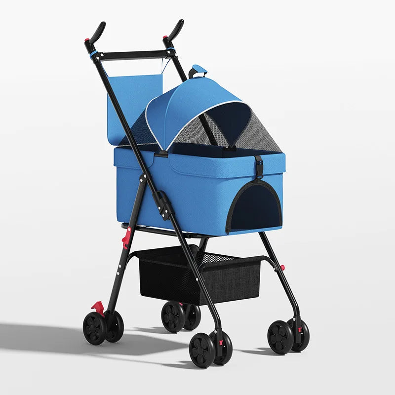 2026 Latest Pet Cart Cat Bag Dog Bed Cart Small, Lightweight, Foldable Outdoor Cart Detachable for Outdoor Use