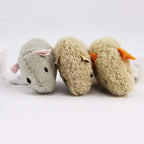 3-Piece Plush Mouse Cat Toy Set — Small Interactive Kitten Crazy Funny Playing & Training Mice