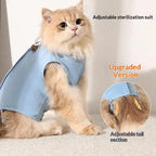 Adjustable Cat & Dog Surgery Recovery Suit — Anti-Lick Wound Healing Vest Bodysuit