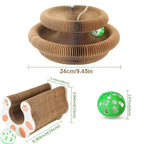 Wear-Resistant Cat Scratch Ball Board Toy — Transformable Crumb-Free Scratching Toy