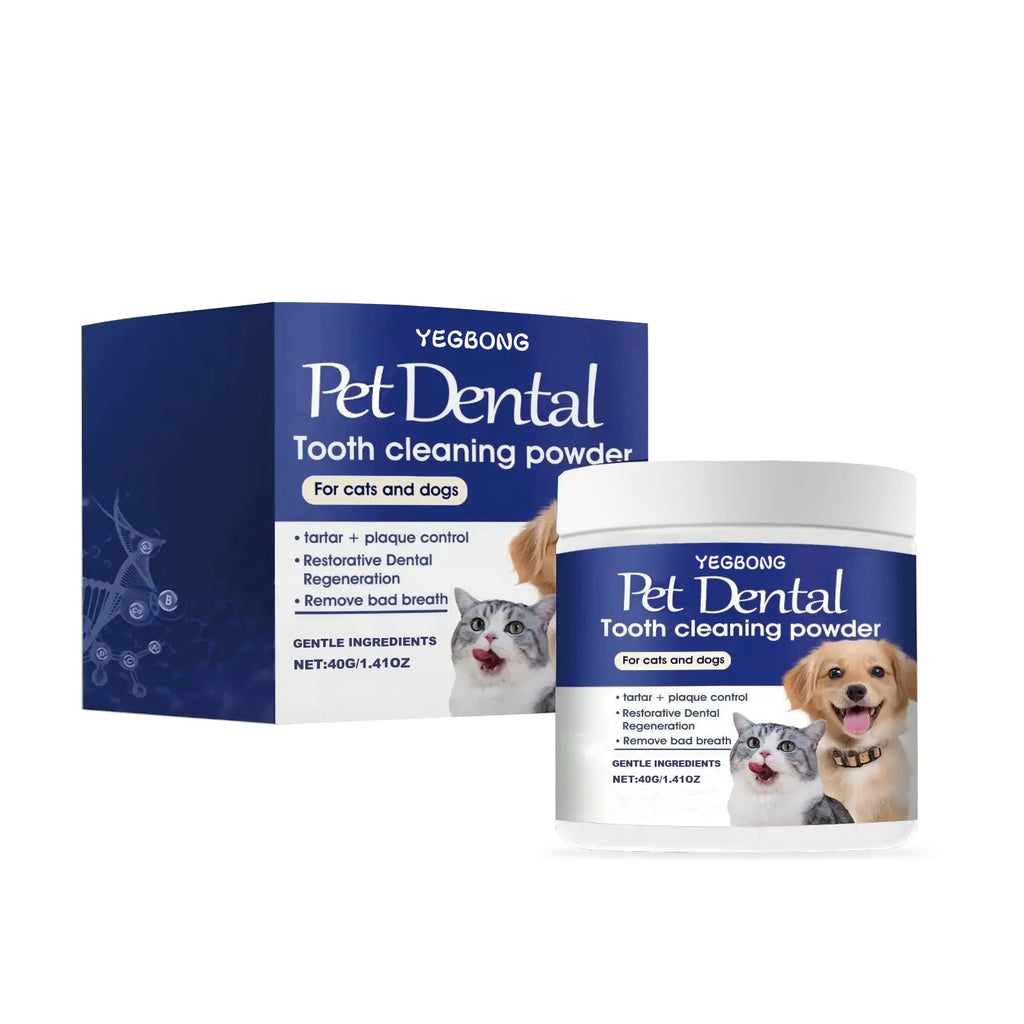 Pet Tartar Removal Tooth Powder Cleans Pet Teeth Removes Stains Tartar Keeps Teeth White Controls Odor Fresh Breath Tooth Powder
