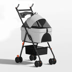 Pet Cart, Cat and Dog Cart, Small, Lightweight, Foldable Teddy, Outdoor Cart, Detachable for Going Out