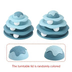3-Layer Cat Turntable Tower Track Toy — Interactive Ball Chase & Spin