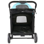 Modern Portable 55kg Large Dog Pet Stroller Cats Dogs Cart 4-wheel Foldable Large Capacity Stroller Outdoor Travel Trolley a