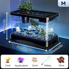 Heavy-Duty Large Transparent Aquarium Tank with Lid (Spill-Proof, Clear View, Secure Top)
