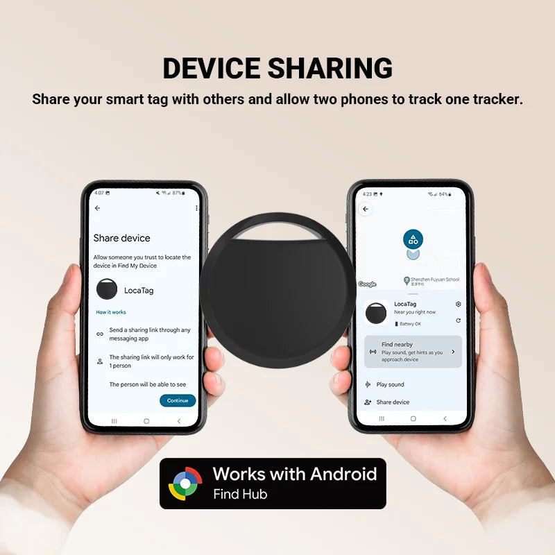 Mini Bluetooth GPS Smart Tracker for Google Find Hub - Android-Compatible Anti-Loss Locator for Pets, Keys & Wallets