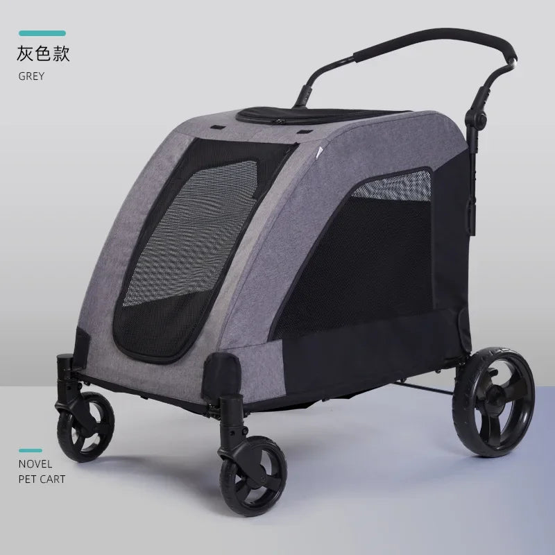 Pet Stroller for Multiple Pets, Lightweight Foldable Cat and Dog Carrier, Portable Pet Travel Stroller, Durable and Easy to Use