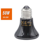 25/50/75/100W E27 Pet Heating Lamp 110V 220V Infrared Ceramic Emitter Heat Light Bulb Pet Brooder Chickens Reptile Lamp 1PC