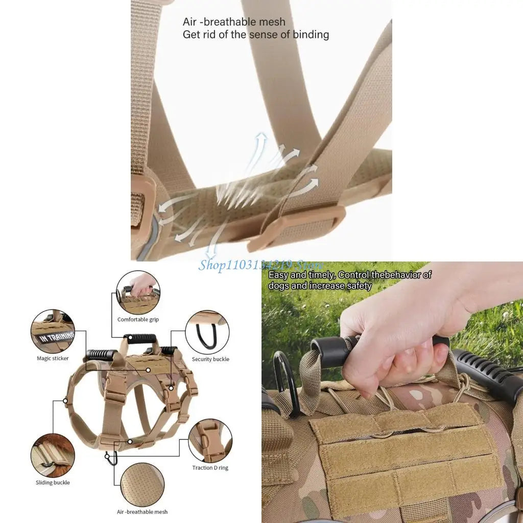 N5KC Escape-Proof Dog Harness (Heavy Duty, Training & Hiking)
