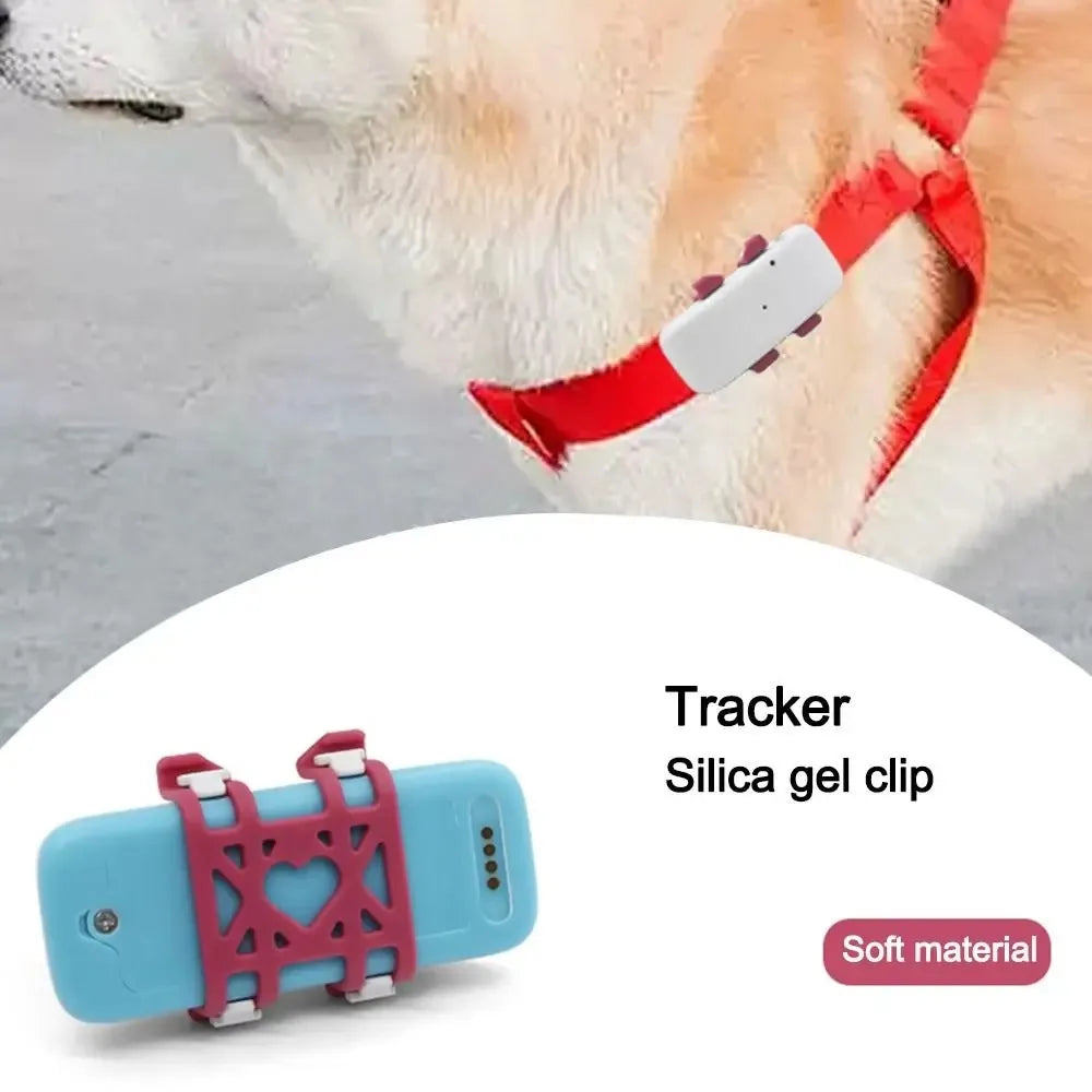 Silicone Positioner & Anti-Loss Fixing Clip Accessory for TK911SA 4G Pet GPS Locator
